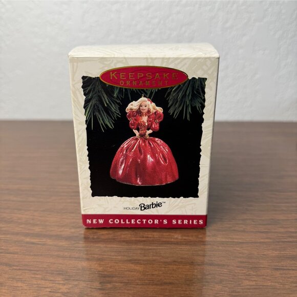 Hallmark Keepsake 1993 Holiday Barbie Doll Ornament Christmas Gown OPEN W BOX - Picture 1 of 5